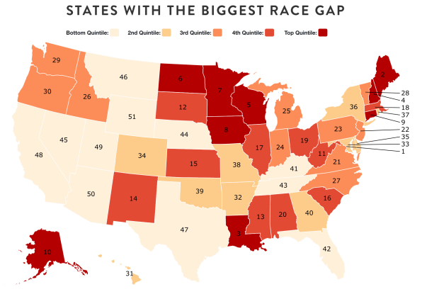 This map shows the racial pay gap in each state | DeviceDaily.com