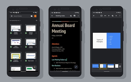 Google brings dark mode to Docs, Sheets and Slides on Android | DeviceDaily.com