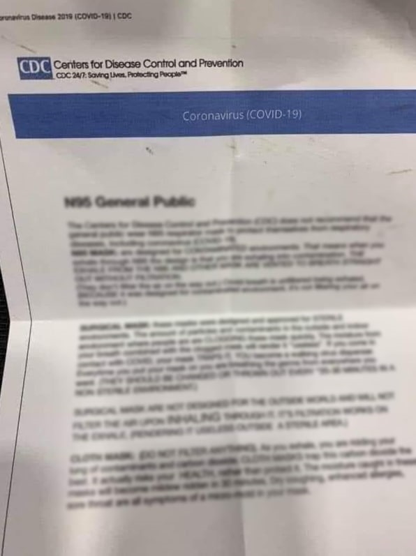 The latest pandemic hoax: a fake CDC notice advising against masks | DeviceDaily.com