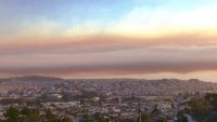 California is on fire, and the smoke is visible from space