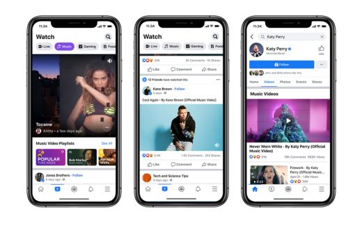 Facebook adds official music videos to News Feed and Watch