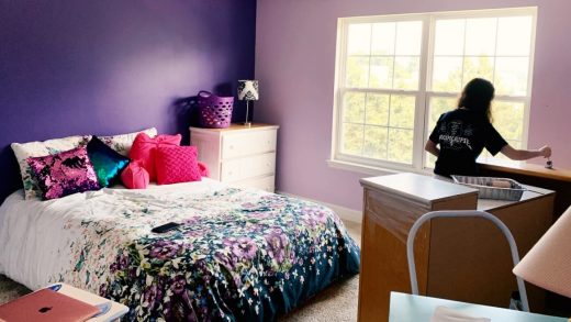 For college students trapped at home, redecorating childhood bedrooms is the latest assignment
