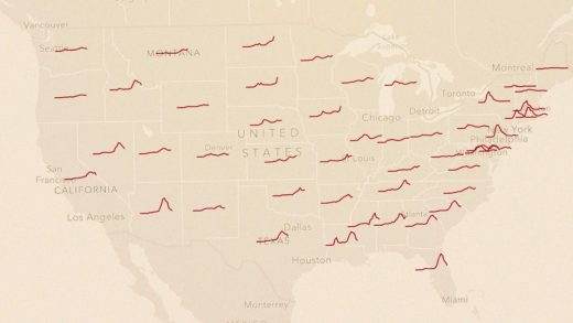 Take a ‘COVID pulse’ in your city or state with this ingeniously simple map of case trends