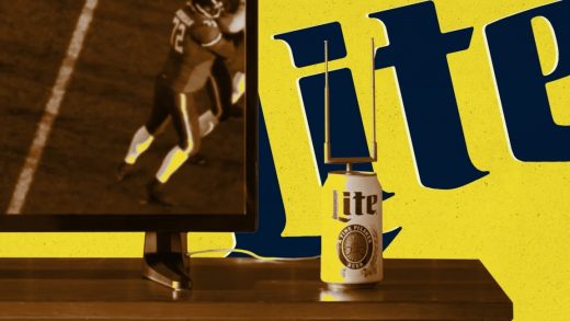 Why Miller Lite turned its beer can into a TV antenna for NFL football