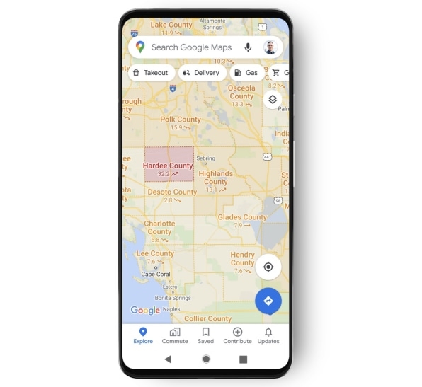 Google Maps adds COVID-19 case numbers and trends for 220 countries | DeviceDaily.com