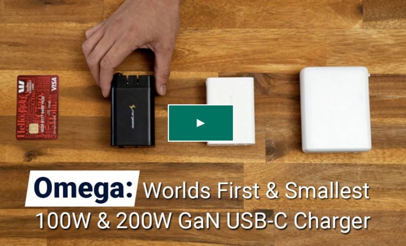 Omega Charger: Smallest 200W  and  100W GaN USB-C Charger | DeviceDaily.com