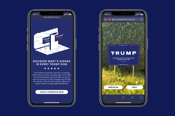 Sly phone filter replaces Trump slogan with facts about his disastrous presidency | DeviceDaily.com