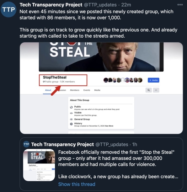 The pro-Trump ‘Stop the Steal’ movement is still growing on Facebook | DeviceDaily.com