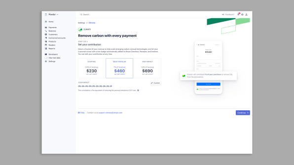 Stripe now lets businesses put money directly into carbon removal | DeviceDaily.com