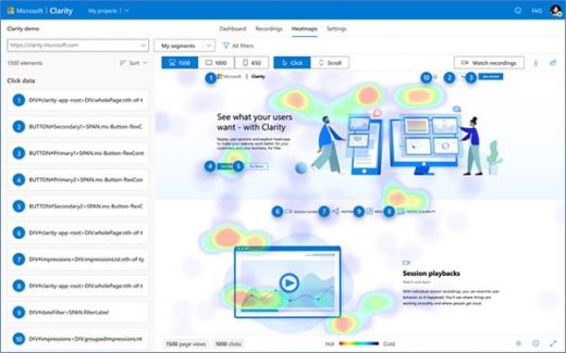 Microsoft Clarity Debuts As Free Analytics Tool With Heat Maps