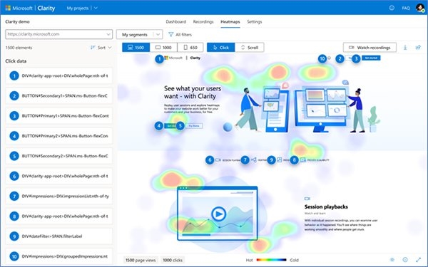 Microsoft Clarity Debuts As Free Analytics Tool With Heat Maps | DeviceDaily.com
