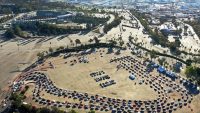 How iconic buildings like Dodger Stadium transformed during COVID-19