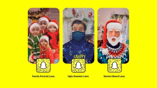 Snapchat 2020 holiday lenses: How to get the Ugly Sweater with Face Mask, Santa’s Beard, and Family Portrait lenses