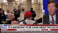 This clever edit of Tucker Carlson pairs his anti-BLM rants with Capitol siege footage