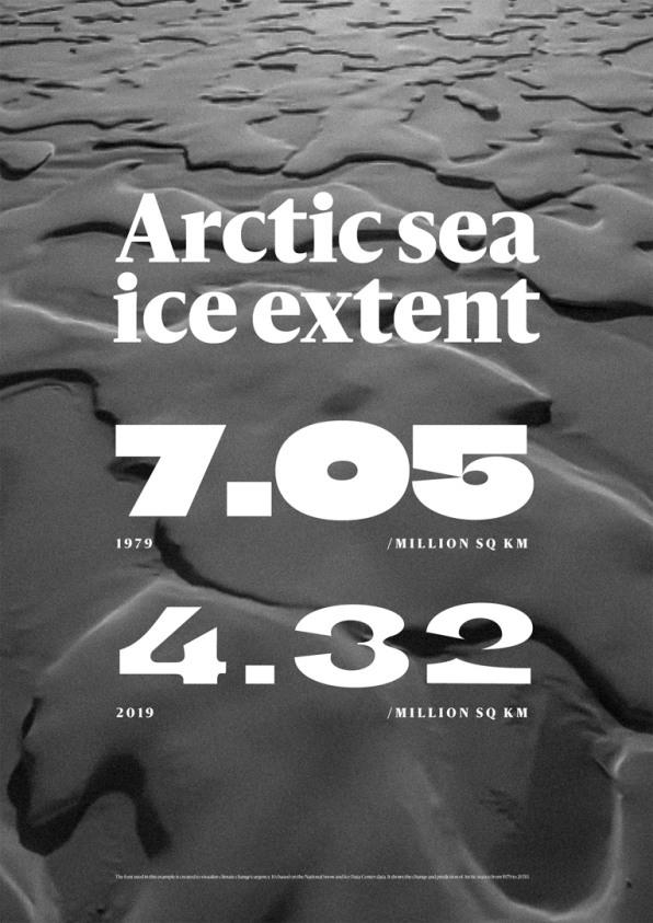 This chilling font visualizes Arctic ice melt | DeviceDaily.com
