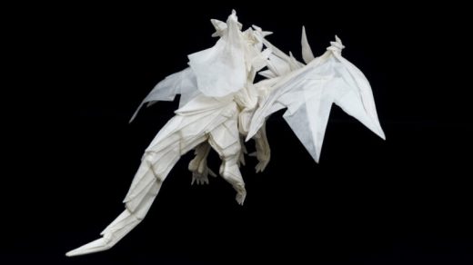 These impossibly detailed origami figures are made of a single piece of paper