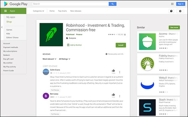 Google Deletes Thousands Of Negative Reviews On Robinhood App | DeviceDaily.com