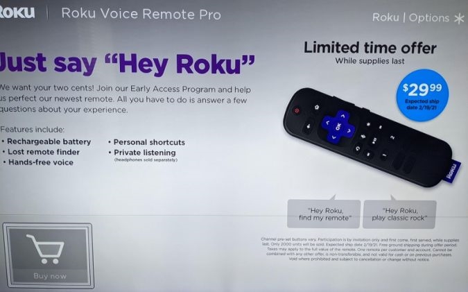 Roku is testing a remote with a built-in battery and customizable buttons | DeviceDaily.com
