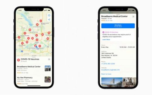 Now Apple Maps can help you find COVID-19 vaccination sites