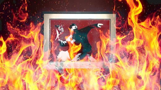 Why a blockchain company bought a Banksy screenprint—then burned it