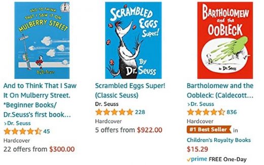 eBay Delists Six Dr. Seuss Books, Sending Amazon Prices To The Moon