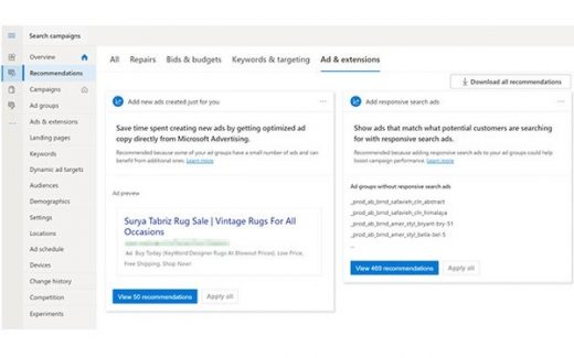 Microsoft Ad Suggestions Offers Auto-Apply