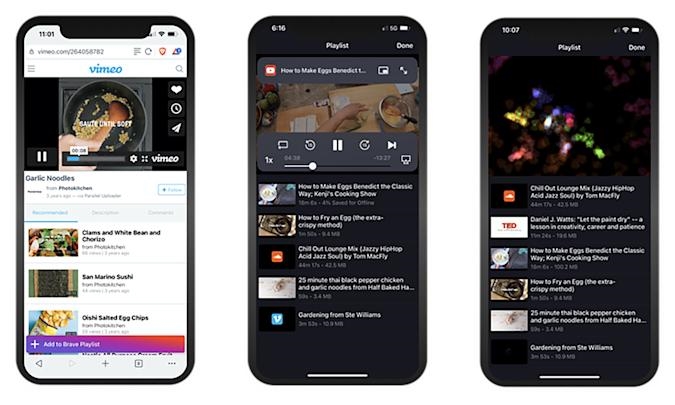 Brave's iOS browser now queues music and videos in a playlist | DeviceDaily.com