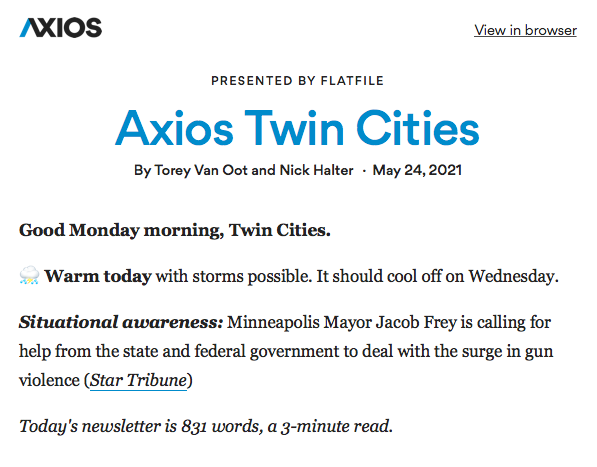 5 Content Lessons From Axios’ Local e-Newsletters | DeviceDaily.com