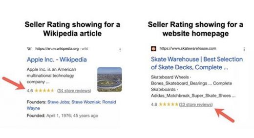 Google Tests Seller Ratings In Organic Search