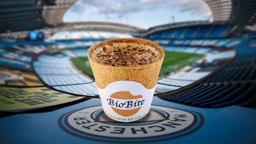 Soccer fans can now eat their coffee cups