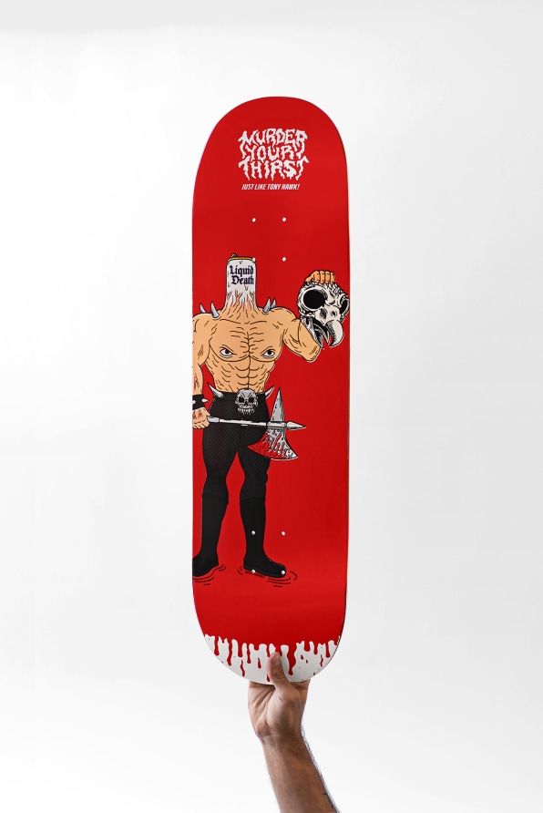 Liquid Death put Tony Hawk’s actual blood in new branded skateboards | DeviceDaily.com