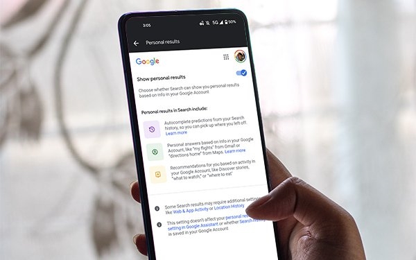 Google App Gets 'Personal Results' Search Setting On Android | DeviceDaily.com