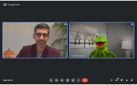 Google CEO Sundar Pichai Talks With Kermit The Frog About Climate Change