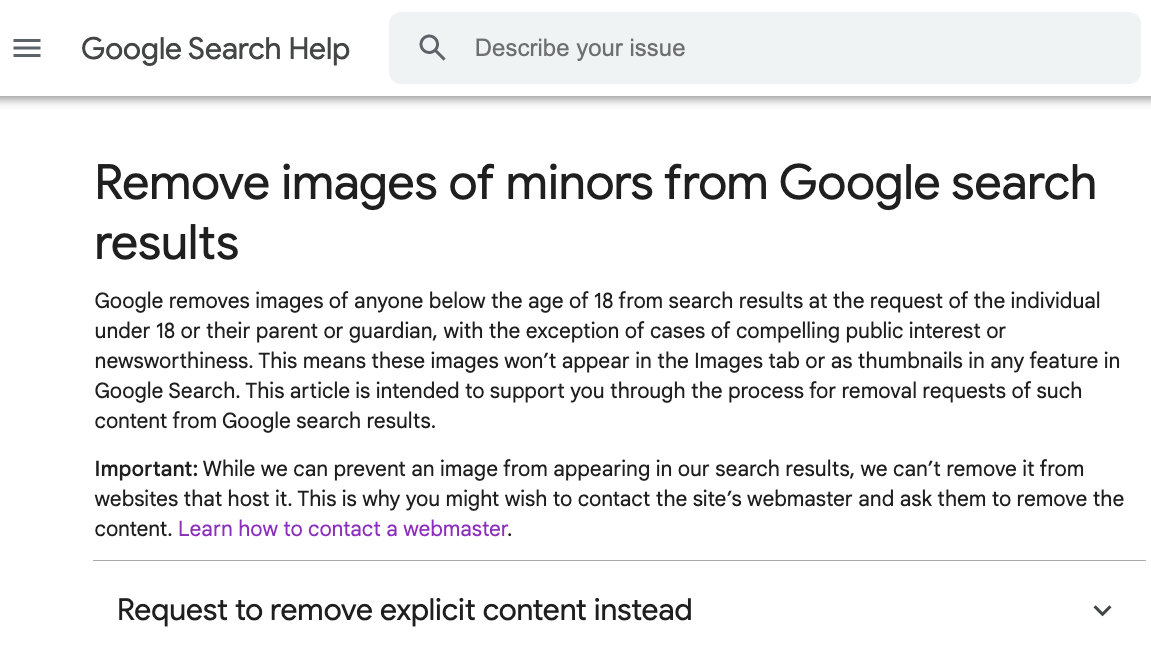 Google Lets Kids Request Removal Of Self-Images In Search | DeviceDaily.com