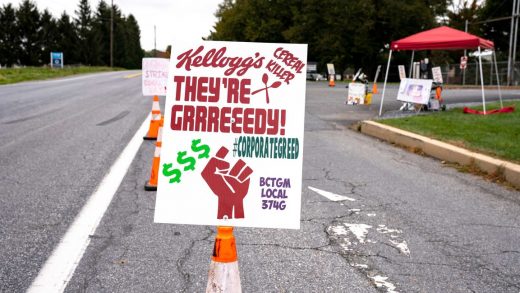 Striking workers at Kellogg’s just got a new addition to their picket line: Labor Secretary Marty Walsh