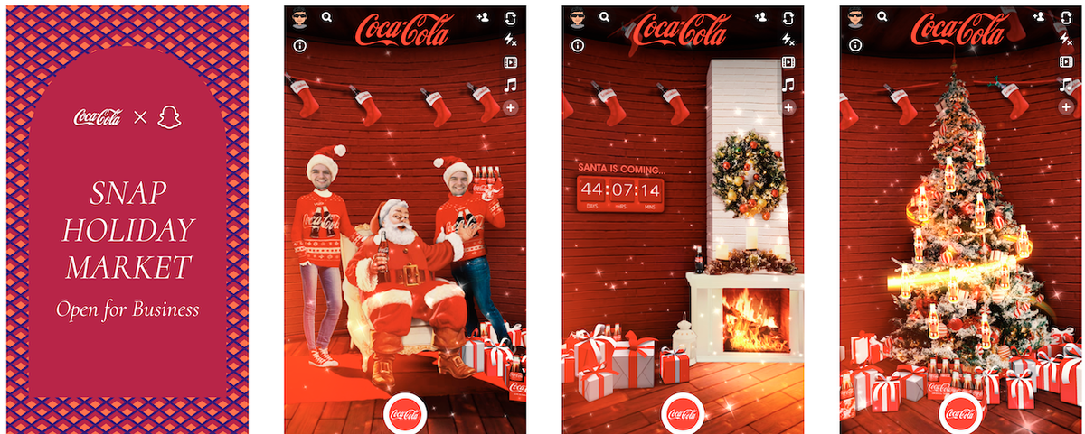 Have A Coke And A Virtual Smile -- Snapchat Teams With Big Brands For Augmented Holiday Market | DeviceDaily.com