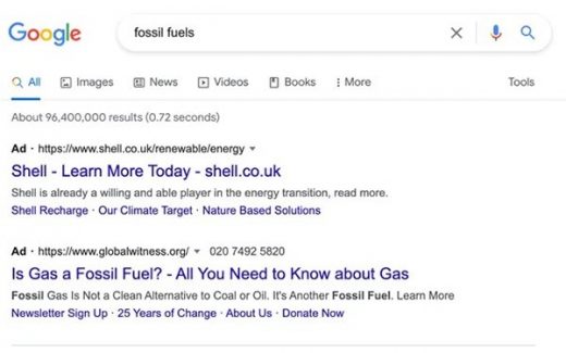 Google Ads, Fossil Fuel Brands Among Biggest Spenders In U.K.