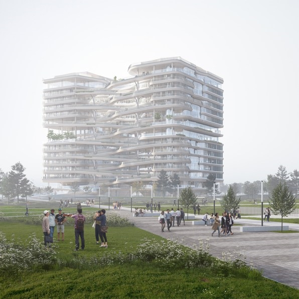 This stunning office has a 16-story public park spiraling up its center | DeviceDaily.com