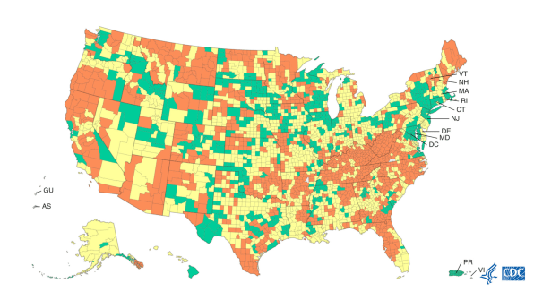 CDC COVID tracker: Updated map shows community level in your county | DeviceDaily.com