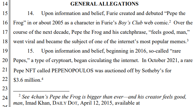 Pepe the Frog NFT Lawsuit – Read the Plaintiff Claims | DeviceDaily.com