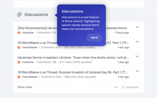 Brave Brings Community Discussions From Reddit, Other Forums To Search Results