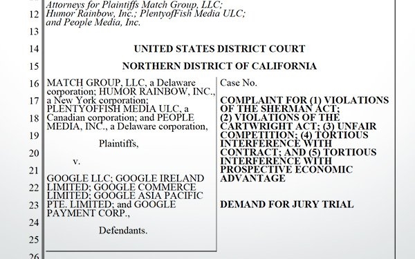 Match Group Sues Google For Allegations Including Anticompetitive App Store Behavior | DeviceDaily.com