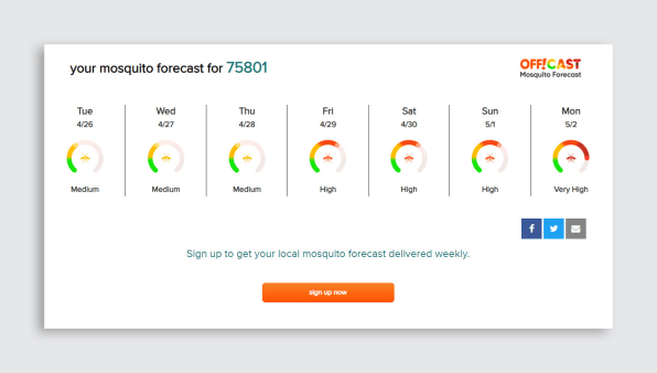 This new tool shows you the local mosquito forecast | DeviceDaily.com