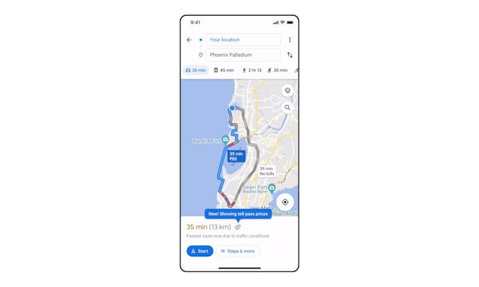 Google Maps now shows toll prices on Android and iOS | DeviceDaily.com