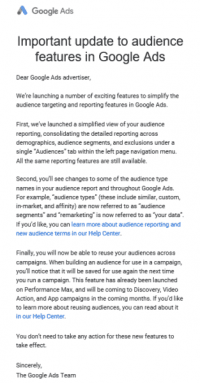 3 changes coming to Google Ads audience features