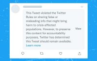Twitter Rolls Out Crisis Misinformation Policy