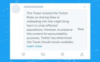 Twitter Rolls Out Crisis Misinformation Policy