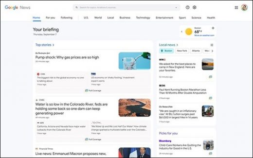 Google News Desktop Redesign Gets More Personal, Local News