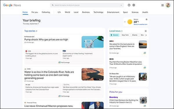 Google News Desktop Redesign Gets More Personal, Local News | DeviceDaily.com