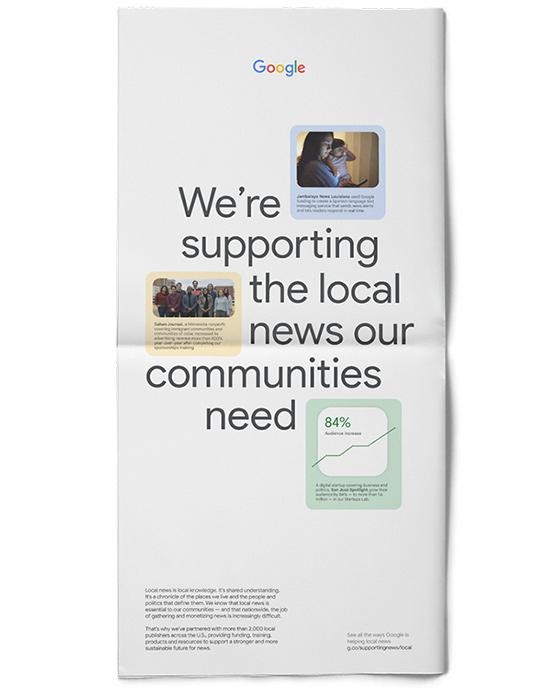 Google Dedicates $15M To Digital, Print Ad Campaign To Run With Local News Media | DeviceDaily.com